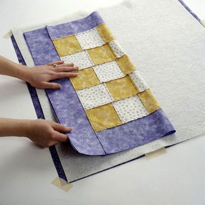 Basting A Quilt, Placemat Patterns, Quilted Placemat, Small Quilt Projects, Quilt Layers, Nancy Zieman, Blog Art, Quilt Binding, Quilt Batting