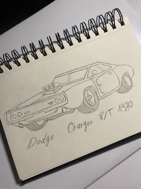 Fast N Furious Drawing, Dodge Charger 1970 Drawing, Dodge Drawing Ideas, Fast And Furious Painting Ideas, Cool Car Drawings Pencil, Fast And Furious Drawings Easy, Art Cars Drawing Sketches, Fast And Furious Sketch, Car Pencil Drawing