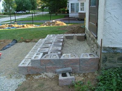 Paver Steps, Patio Stairs, Front Porch Steps, Porch Stairs, Front Door Steps, Cement Patio, Patio Steps, Concrete Stairs, Outdoor Steps