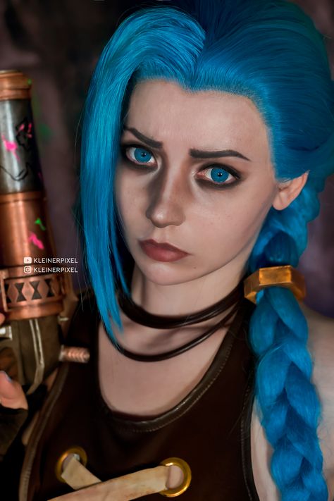 Jinx Arcane Cosplay Makeup, Jinx Cosplay Makeup, Jinx Makeup Arcane, Jinx Makeup Tutorial, Jinx Arcane Makeup, Arcane Makeup Tutorial, Jinx Makeup, Arcane Makeup, Powder Cosplay