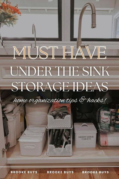 Is your under kitchen sink cluttered? Discover simple DIY organizing ideas to transform your space. Use clever storage ideas and the perfect organizer to enhance your kitchen sink storage. Learn how to organize under kitchen sink areas like a pro. Boost your kitchen organisation and simplify your house organisation. Ready for a tidy kitchen? Click to find out how! How To Organize Under Kitchen Sink, Organize Under Kitchen Sink, Under Kitchen Sink Storage, Under The Sink Storage, Home Organization Tips, Under Kitchen Sink, Diy Organizing, Under Kitchen Sink Organization, Decorative Storage Bins