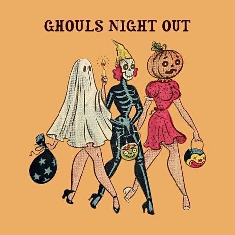 Ghouls Night, Funny Halloween, Halloween Funny, Vintage Halloween, Buy Vintage, Fall Vibes, Halloween Party, Women's T Shirt, Poster Art