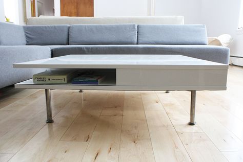 Ikea Coffee Table, Low Coffee Table, Mid Century Living, Mid Century Living Room, Contemporary Coffee Table, Coffee Table White, Modern Coffee Table, New Living Room, Living Room Coffee Table