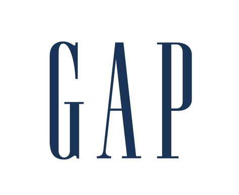 Gap Brand Logo Symbol Design Clothes Fashion Vector Illustration Gap Women Tshirts, Casual Gap T-shirt With Front Print, Trendy Cotton Gap T-shirt, Gap Brand, Fashion Vector, Gap Logo, Logo Symbol, Symbol Design, Design Clothes