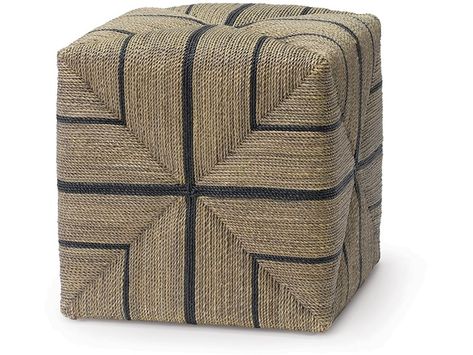 Fritz Rope Square Ottoman Natural | PALECEK Lake Minnetonka, Coastal Lighting, Coastal Interiors Design, Coastal Bedrooms, Square Ottoman, Ottoman Stool, Coastal Furniture, Stool Design, Coastal Interiors