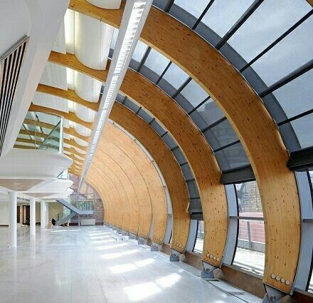 Curved Glulam Beams, Glulam Roof, Glulam Beam, Timber Architecture, Wood Columns, Roof Beam, Timber Roof, Timber Buildings, Wood Architecture