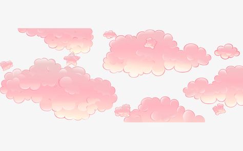 Pink Cloud Drawing, Pink Clouds Drawing, Aesthetic Cloud Drawing, Clouds Aesthetic Drawing, Polar Bear Icon, Kawaii Moodboard, Notebook Painting, Kawaii Clouds, Clouds Png