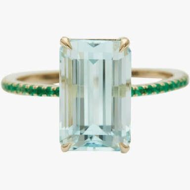 Emerald Band, Gold Rings Jewelry, Alternative Engagement Rings, Aquamarine Rings, 3 Carat, Rings Jewelry, Emerald Ring, Fashion Pieces, Bridal Rings