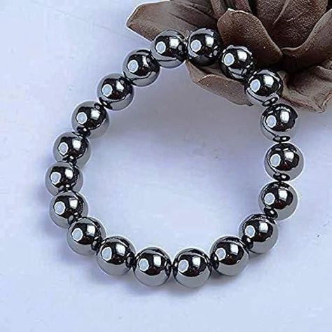 Natural Round Beads Magnetic Hematite Crystal Stone 8mm Bracelet (Pack of 2) Hematite Crystal, Bracelet Pack, Round Beads, Stones And Crystals, Magnets, Stone, Beads, Crystals