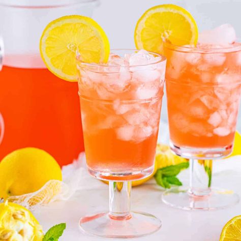 Homemade Pink Lemonade, Pink Lemonade Recipes, Homemade Strawberry Lemonade, Southern Sweet Tea, Homemade Eggnog, Country Cook, Refreshing Summer Drinks, The Country Cook, Biscuits And Gravy