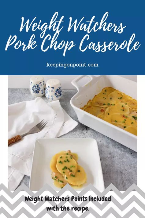 Pork Chop Casserole – WW (Weight Watchers) Freestyle Weight Watcher Pork Chops, Ww Pork Chop Recipes Crock Pot, Weight Watchers Pork Recipes, Weight Watchers Burrito Casserole, Ww Cabbage Casserole, Pork Chop Supreme Recipe, Pork Chop Casserole, Weight Watchers Food Points, Boneless Pork Chop Recipes