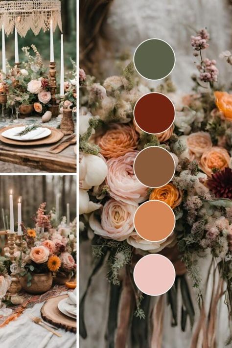 If you are looking at planning a spring wedding, then check out these beautiful spring wedding themes to help inspire you! Whether you envision a whimsical fairytale, a pastel color palette, or a vintage style wedding, there is a spring wedding theme here to suit every couple’s style and aesthetic! | Wedding theme ideas | Wedding colors | Wedding themes unique | Spring wedding theme | Wedding color inspiration | Wedding color ideas | Wedding color schemes | Wedding color palettes | Spring wedding color ideas | Wedding decor ideas | Wedding decorations | Wedding decorations ideas | Wedding favors | Wedding favor ideas | Natural Colour Wedding Theme, Forest Wedding Aesthetic Colors, Cream Wedding Theme Color Schemes, Arizona Spring Wedding Colors, Wedding Color Schemes Country, Cottage Core Wedding Colors, Best Spring Wedding Colors, Wedding Colour Schemes Fall, Rust Spring Wedding