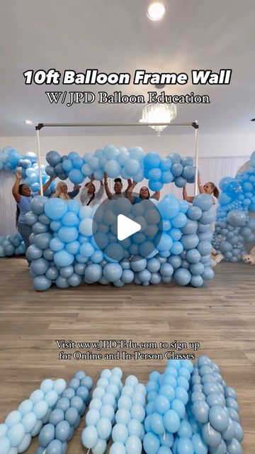 Balloon Garland Wall, Balloons Decor, Organic Balloon Garland Tutorial, Wall Balloon Decorations, Balloon Inside Balloon Diy, Balloon Garland Tutorial Video, Balloon Wall Backdrop, Balloon Garland Diy Tutorials Videos, Ballon Installation Art