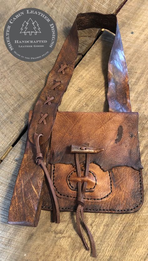 Leather Satchel For Adventure, Functional Leather Chest Bag With Zipper Pocket, Fantasy Satchel Leather Bags, Leather Hunting Bag, Rustic Leather Bag, Leather Medieval Bag, Possibles Bag, Medieval Leather Pouch For Larp, Hipster Bag