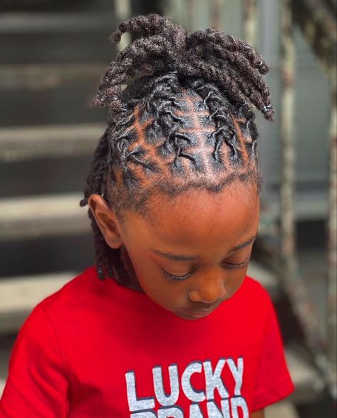 Flat twist styled into a half ponytail with rope twist #locstyles #locs #locstylesformen #ropetwists #2strandtwist #twostrandtwistlocs #loctician Locs Styles Half Up Half Down, Boys Locs Hairstyles, Styling Locs For Men, Half Up Half Down Locs Men, Half Up Half Down Locs Styles Men, Half Up Half Down Short Locs Styles, Dread Hairstyles For Short Dreads, Kid Dread Styles, Half Way Braids Hairstyles