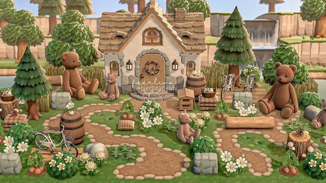 Acnh Witchy, Forestcore Aesthetic, Witchy Cottage, Forest Core, Acnh Ideas, Cottage Core Aesthetic, Vacation Homes, Animal Crossing, House Exterior