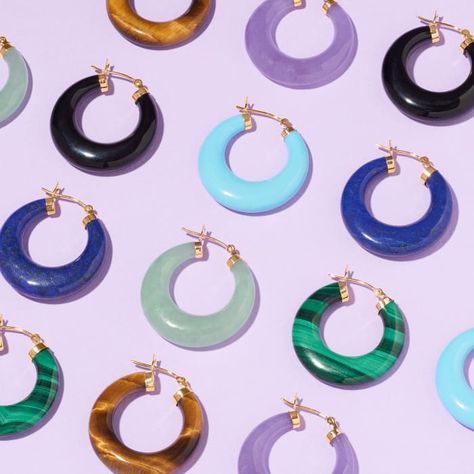 Turquoise Hoop Earrings in 14kt Yellow Gold. 1 1/8" | Ross-Simons Black Onyx Hoop Earrings, Sapphire Jewelry Set, Coral Drop Earrings, Emerald Earrings Drop, Lavender Jade, Gemstone Hoop Earrings, Turquoise Hoop Earrings, Turquoise Hoops, Emerald Earrings Studs