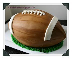 Creative Raisins: Football Cake Football Cakes For Boys, Buckwheat Cake, Pear Cake, Football Cake, Frozen Chocolate, Salty Cake, Magic Cake, Birthday Cakes For Men, Football Birthday