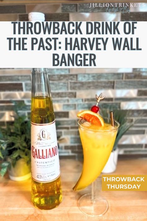 Harvey Wallbanger Drink, Bangers Recipe, Drinks Made With Tequila, Harvey Wallbanger, Bartending School, Sweet Cocktails, Drinks To Make, Delicious Food Recipes, Orange Creamsicle