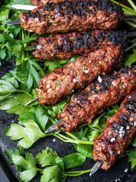 Lula Kebab Recipe, Lula Kebab, Healthy Street Food, Lamb Loin Chop Recipes, Dolma Recipe, Best Lamb Recipes, Lamb Kebab, Street Food Recipes, Armenian Food