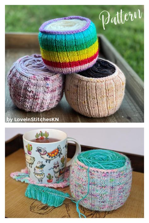 7 Yarn Cake Cozy Holder Free Knitting Pattern and Paid - Page 2 of 2 Mason Jar Cozy Knitting Pattern, Yarn Cozy Knitting Pattern, Yarn Cozy Crochet Pattern, Yarn Cozy Sewing Pattern, Yarn Cake Patterns, Knitted Bowl Cozy Free Pattern, Yarn Cozy Pattern, Crochet Yarn Holder Pattern, Crochet Yarn Bowls Free Pattern