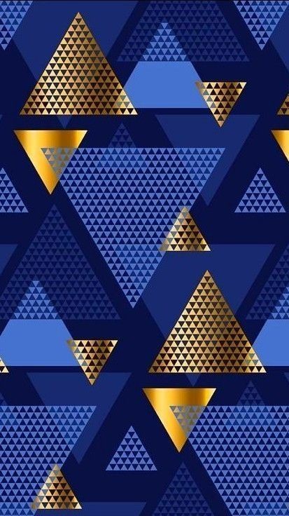 Geometric Art Abstract Patterns, Blue And Gold Pattern, Gold Wallpaper Background, Oneplus Wallpapers, Modern Geometric Art, Golden Art, Geometric Inspiration, Bright Background, Abstract Geometric Art