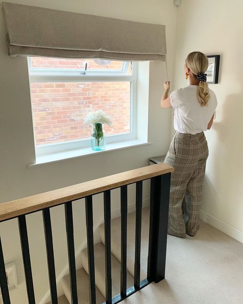 Landing Window Ideas, Landing Window, Blackout Roman Blinds, Cordless Blinds, Thermal Blinds, Window Ideas, Blackout Blinds, Roman Blind, Kitchen Extension