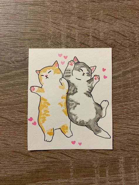 Birthday Card Drawing, Cat Birthday Card, Birthday Cards For Boyfriend, Cute Presents, Cute Couple Gifts, Diy Gifts For Boyfriend, Mini Drawings, Book Art Drawings, Colorful Drawings