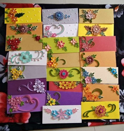 Quilling Photo Frames, Letters Paper, Quilling Flower Designs, Fancy Envelopes, Quilling Letters, Paper Quilling Earrings, Paper Quilling Flowers, Paper Quilling Cards, Origami And Quilling