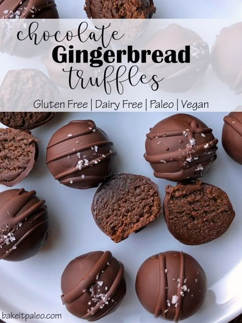 Aip Candy, Homestead Breakfast, Gingerbread Truffles Recipe, Paleo Chocolate Recipes, Gluten Free Truffles, Gingerbread Truffles, Paleo Candy, Paleo Gingerbread, Makers Diet