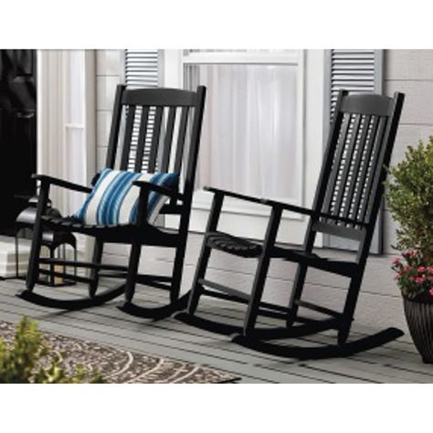 Mainstays Outdoor Wood Porch Rocking Chair, White Color, Weather Resistant Finish - Walmart.com - Walmart.com Porch Rocking Chair, Bath Decoration, Front Porch Furniture, Wood Porch, Outdoor Rocking Chair, Rocking Chair Porch, Porch Chairs, Wood Rocking Chair, Wooden Porch