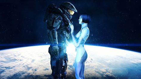 #Halo Master Chief #Cortana #1080P #wallpaper #hdwallpaper #desktop Halo 5 Cortana, Master Chief And Cortana, Cortana Halo, John 117, Halo Master Chief, Halo Game, Halo 5, Halo 4, Xbox Game