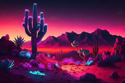 Neon Cactus, Pretty Stuff, All Tattoos, Cactus, Geek Stuff, Digital Art, Neon, Tattoos, Art