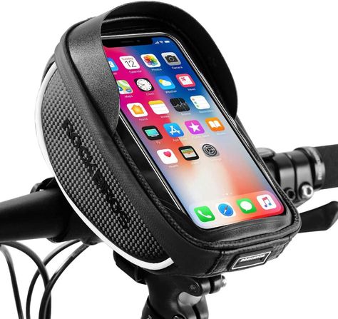 Waterproof High sensitive cell phone case made of TPU which convenience for you to operate on the phone with bag while protecting your phones securely on the handlebar Bike Bags Handlebar, Bike Frame Bag, Phone Case Holder, Comfort Bike, Bike Racks, Handlebar Bag, Bicycle Bag, Bike Handlebars, Frame Bag