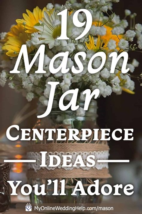 25 Mason Jar Centerpiece Ideas for Weddings 9 Chalk Paint Mason Jar Diy, Retirement Party Centerpieces Ideas, Round Table Centerpieces Wedding Simple Centre Pieces, Retirement Table Centerpieces, Banquet Centerpiece Ideas, Centerpieces For Banquet, Picture Centerpiece Ideas, Retirement Centerpiece Ideas, Mason Jars Centerpieces