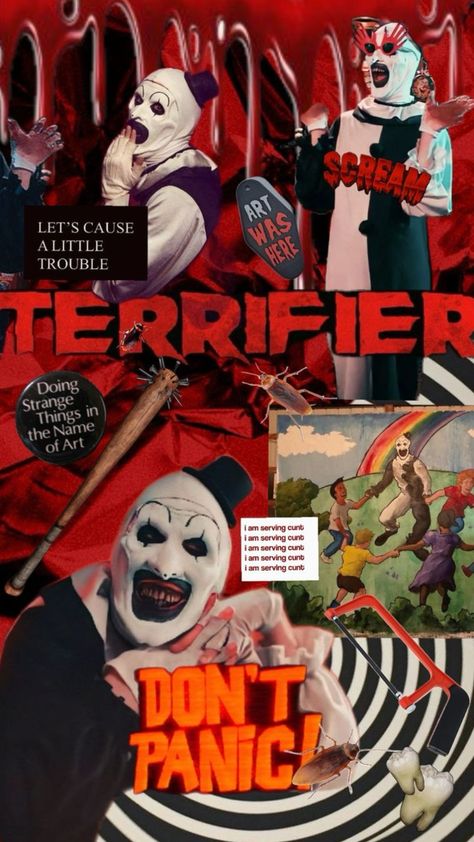 Terrifier Clown Wallpaper, Clown Art Aesthetic Wallpaper, Terrifier Background, Horror Movie Background Wallpapers, Terrifier 2 Wallpaper, Terrifier Wallpaper Iphone, Terrifier Aesthetic, Terrifier Nails, Art The Clown Wallpaper