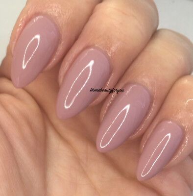 BLUESKY GEL POLISH DUSKY PINK ROMANCE LIGHT MAUVE NAIL SS1817 UV LED SOAK OFF | eBay Dusty Mauve Nails, Natural Nail Colours, Lilac Fall Nails, Nail Inspiration Natural, Fall Pink Nail Colors, Pinkish Beige Nails, Dusty Pink Almond Nails, Uñas Color Natural, Dusky Purple Nails