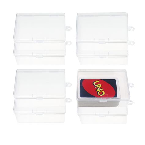 PRICES MAY VARY. Internal UNO card case size is 4.3 inch x 2.9 inch x 1.8 inch, 1 case can hold 112pcs game cards easily, not including cards，please check size before order High capacity designed for a deck of regular size UNO card or 2 decks of standard poker size playing card, regular UNO card size is 2.5x3.5 inch Please check the box case size before order, suitable for cards no bigger than 3.5X2.5 inch, such as standard playing card, MTG, Yugioh and Baseball Trading Cards Clear card case all Playing Card Case, Uno Card, Uno Card Game, Baseball Trading Cards, Clear Card, Game Cards, Box Storage, Holder Design, Playing Card