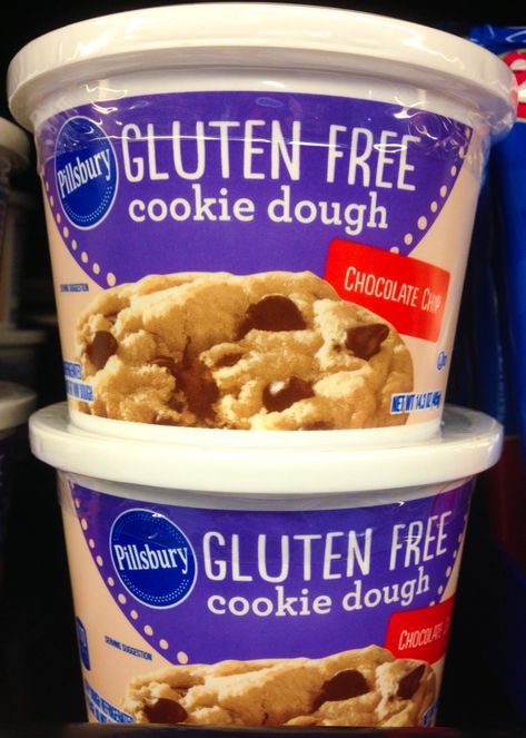 Gluten Free Chocolate Chip Cookie Dough, Pillsbury Gluten Free, Gluten Free Cookie Dough, Gluten Free Cookie, Gluten Free Chocolate Chip Cookies, Lactose Free Diet, Gluten Free Peanut Butter, Fudge Brownie, Gluten Free Chocolate Chip