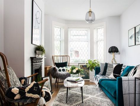 Tour this Scandi style meets mid-century themed Victorian terrace - Goodhomes Magazine : Goodhomes Magazine Mid Century Modern Living Room Decor, Ercol Dining Chairs, Ercol Furniture, Good Homes, Luxe Living Room, Bedroom Victorian, Period Living, Victorian Living Room, Living Room Mood Board