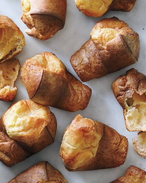 Batter Up! Popover Recipe, Pane Dolce, Yorkshire Pudding, Tortillas, Martha Stewart, Good Eats, Baked Goods, Breakfast Brunch, Donuts