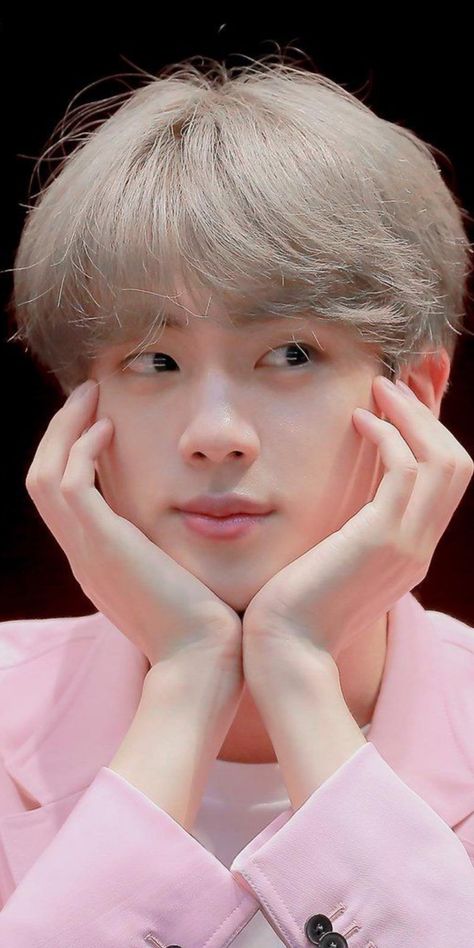 Cute Jin, Believe Yourself, Jin Photo, Bts Kim, Hair Up Styles, Funny Cartoon Quotes, Bts Group, Worldwide Handsome, Bts Lockscreen