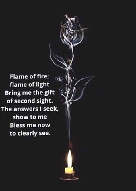 Wiccan Quotes, Second Sight, Witchcraft Spells For Beginners, Opening Your Third Eye, Spells For Beginners, Witch Quotes, Easy Spells, Candle Flame, Black Magick