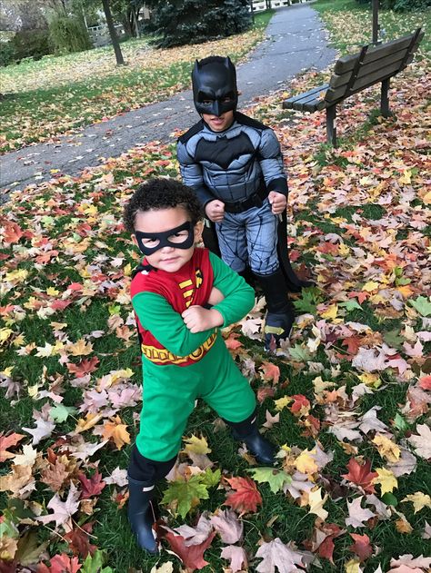 Robin Batman Costume, Brother Costume Ideas, Batman And Robin Costume, Batman And Robin Couple Costume, Batman And Robin Costume For Couples, Halloween Costumes For Brothers, Brother Halloween Costumes, Batman And Robin Costumes, Sibling Halloween Costumes