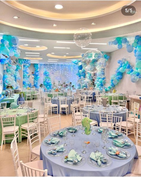 Sea Baby Shower Theme, Sea Birthday Party Decorations, Ocean Baby Shower Theme, Sea Invitation, Mermaid Birthday Party Ideas, Ocean Baby Showers, Beach Baby Showers, Ocean Birthday Party, Ocean Birthday