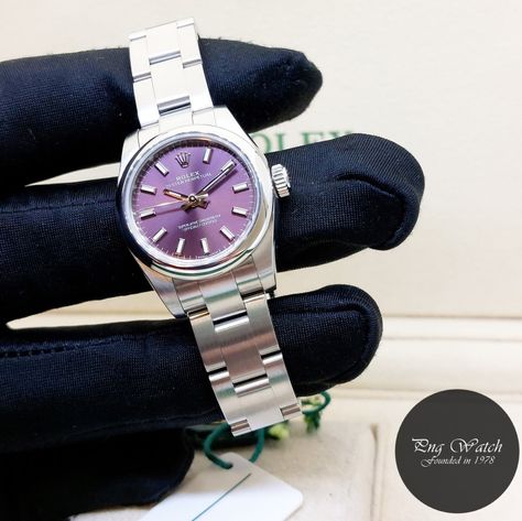 Rolex 26mm Oyster Perpetual Purple "Grape" Dial Lady Datejust REF: 176200 (2018)! Rolex 26mm, Purple Grapes, Oyster Perpetual, Rolex, Wardrobe, Purple, Quick Saves