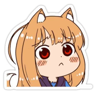 Chibi Stickers, Wolf Sticker, Family Stickers, Cute Laptop Stickers, Spice And Wolf, Anime Expressions, Wolf Girl, Cute Anime Chibi, Anime Hair