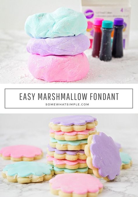 Recipes Using Marshmallows, Cupcake Creme, Marshmallow Fondant Recipe, Homemade Fondant, Decorate Cupcakes, How To Make Marshmallows, Fondant Recipe, Cakes And Cookies, Marshmallow Fondant