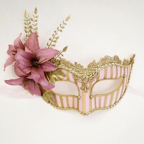 Pink Masquerade Mask, Carnival Prom, Pink Masquerade, Masquerade Mask Diy, Gold Masquerade Mask, Floral Mask, Masquerade Ball Mask, Masquerade Carnival, Gold Branches