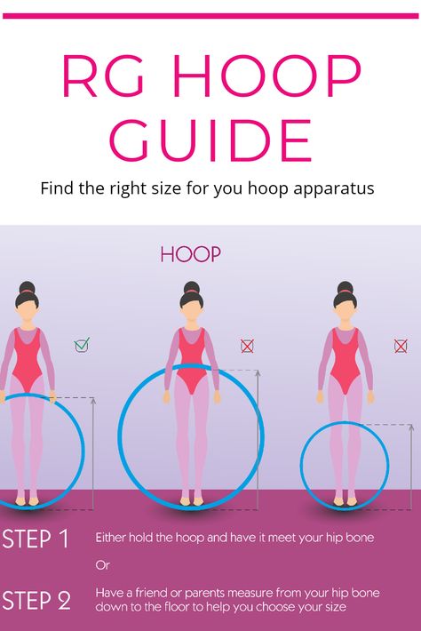 Learn how to choose the right size for your hula hoop. #jenerg #hulahoop #rhythmicgymanastics #художественнаягимнастика Hoop Size Chart, Rhythmic Gymnastics Hoop, Rhythmic Gymnastics Clubs, Ballet Equipment, Gymnastics Apparatus, Hooping Tutorials, Gymnastics Clubs, Gymnastics Equipment, Hula Hoop